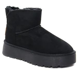 boots-fourrees noir même style de chaussures en ligne pour femmes que les  Rieker