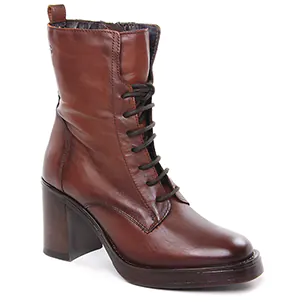 Chaussures femme hiver 2023 - bottines à lacets tamaris marron
