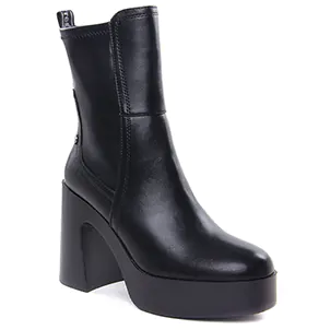 Chaussures femme hiver 2023 - boots talon Refresh noir
