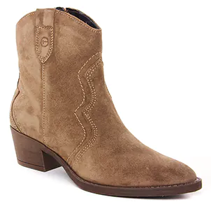 boots-talon taupe même style de chaussures en ligne pour femmes que les  Tamaris
