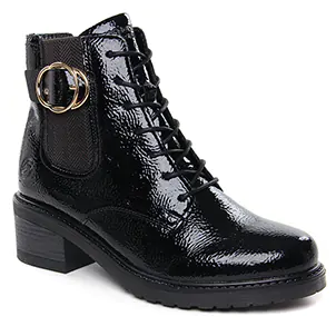 Chaussures femme hiver 2023 - bottines à lacets Remonte noir