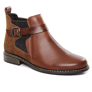 boots-chelsea marron: même style de chaussures en ligne pour femmes que les Rieker