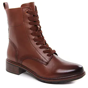 Tamaris 25101 Cognac Leather : chaussures dans la même tendance femme (bottines-a-lacets marron) et disponibles à la vente en ligne 