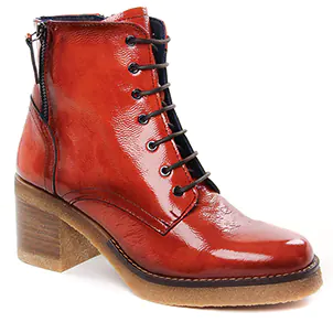 Dorking D9186-Na Teja : chaussures dans la même tendance femme (bottines-a-lacets orange) et disponibles à la vente en ligne 
