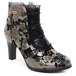 Chaussures femme hiver 2023 - bottines à talon Laura Vita noir or