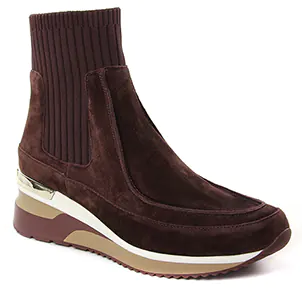 Mamzelle Veris Velour Chocolat : chaussures dans la même tendance femme (baskets-compensees marron) et disponibles à la vente en ligne 