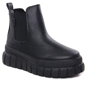 Chaussures femme hiver 2023 - boots élastiquées Refresh noir