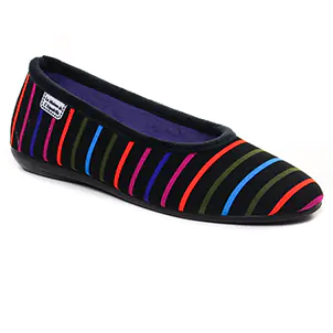 Maison De L'espadrille 6193 Rayee : chaussures dans la même tendance femme (chaussons noir multi) et disponibles à la vente en ligne 