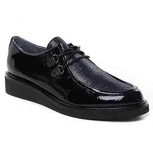 derbys-talons-compenses vernis noir: même style de chaussures en ligne pour femmes que les Tamaris