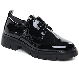 derbys noir vernis: même style de chaussures en ligne pour femmes que les Tamaris
