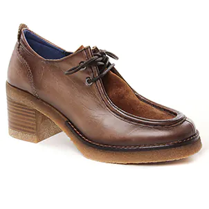 derbys-talon marron même style de chaussures en ligne pour femmes que les  Scarlatine