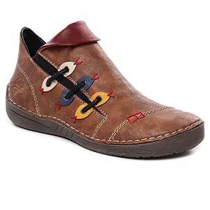 Rieker 72581-22 Nuss Honig : chaussures dans la même tendance femme (low-boots marron) et disponibles à la vente en ligne 