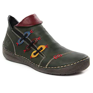 low-boots vert même style de chaussures en ligne pour femmes que les  Rieker