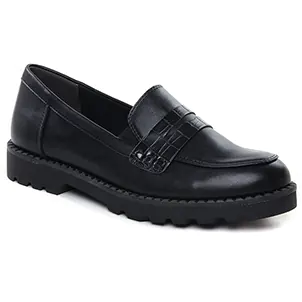 mocassins-confort noir mat même style de chaussures en ligne pour femmes que les  Rieker