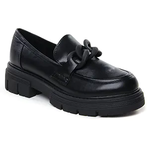 mocassins noir mat même style de chaussures en ligne pour femmes que les  Marco Tozzi