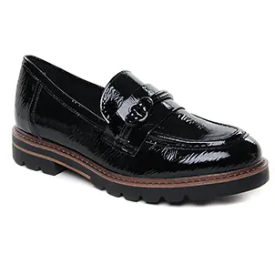 mocassins noir vernis même style de chaussures en ligne pour femmes que les  Tamaris