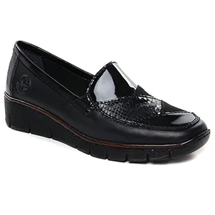 mocassins-confort noir même style de chaussures en ligne pour femmes que les  Rieker
