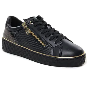 Marco Tozzi 23709 Black Comb : chaussures dans la même tendance femme (tennis noir or) et disponibles à la vente en ligne 