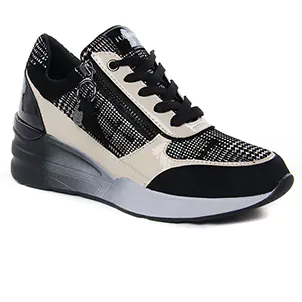 Fugitive Vison Noir : chaussures dans la même tendance femme (tennis-plateforme noir beige) et disponibles à la vente en ligne 