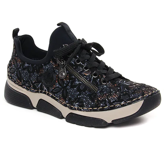 Tennis Et Baskets Mode Rieker 45973-90 Noir Metal, vue principale de la chaussure femme