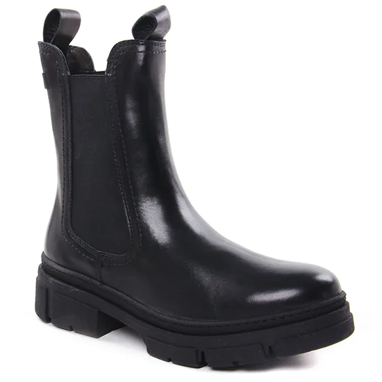 Bottines Et Boots Tamaris 25901 Black Leather, vue principale de la chaussure femme