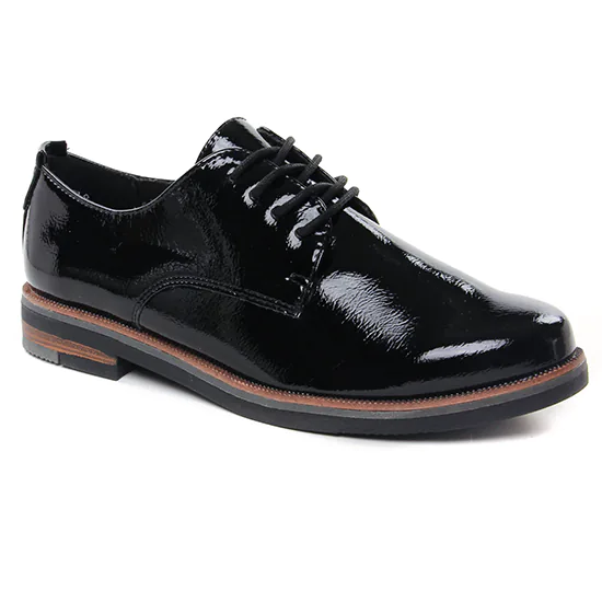 Chaussures À Lacets Marco Tozzi 23200 Black Patent, vue principale de la chaussure femme