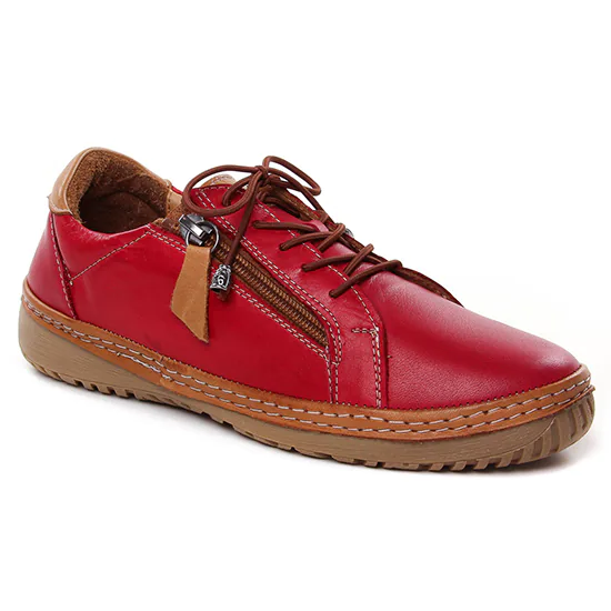Chaussures À Lacets Scarlatine Numide Rouge, vue principale de la chaussure femme