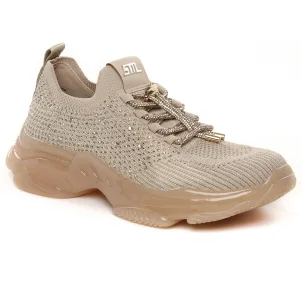 Chaussures femme hiver 2024 - baskets plateforme Steve Madden beige