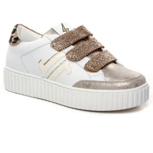 baskets-plateforme blanc leopard même style de chaussures en ligne pour femmes que les  Tamaris