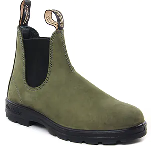 Chaussures femme hiver 2024 - boots élastiquées Blundstone vert kaki