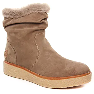 boots-fourrees marron même style de chaussures en ligne pour femmes que les  Rieker