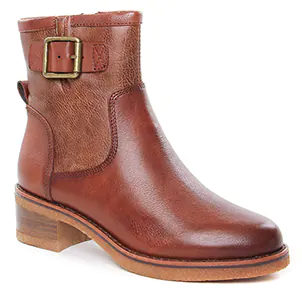 bottines-talon marron même style de chaussures en ligne pour femmes que les  Marco Tozzi