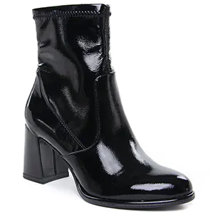 boots noir vernis même style de chaussures en ligne pour femmes que les  Tamaris