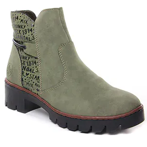 boots vert kaki même style de chaussures en ligne pour femmes que les  Rieker