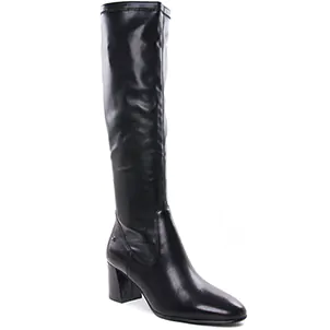 bottes-stretch noir vernis même style de chaussures en ligne pour femmes que les  Tamaris