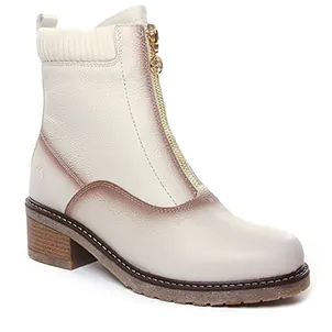 Chaussures femme hiver 2024 - bottillons Remonte blanc cassé