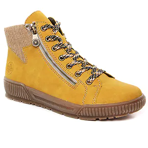 bottines-a-lacets jaune même style de chaussures en ligne pour femmes que les  Rieker