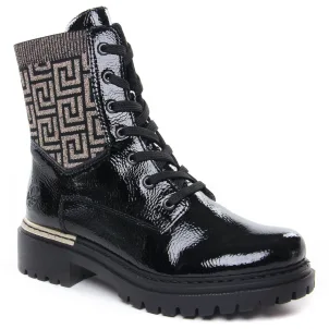 Rieker 72607-00 Noir : chaussures dans la même tendance femme (bottines-a-lacets noir) et disponibles à la vente en ligne 