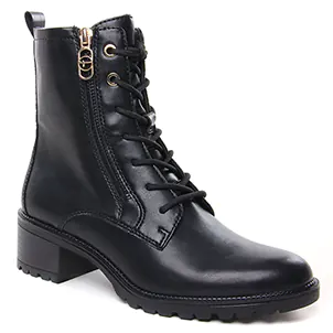 Chaussures femme hiver 2024 - bottines à lacets tamaris noir