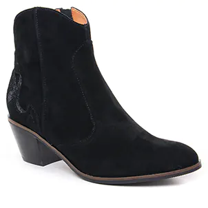 Chaussures femme hiver 2024 - bottines santiag Mamzelle noir