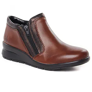 low-boots marron même style de chaussures en ligne pour femmes que les  Rieker