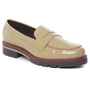 mocassins beige vernis même style de chaussures en ligne pour femmes que les  Tamaris