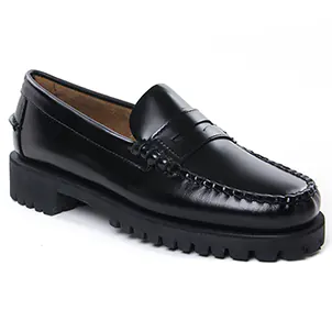 Sebago Dan Lug Black : chaussures dans la même tendance femme (mocassins noir) et disponibles à la vente en ligne 