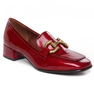 Chaussures femme hiver 2024 - mocassins tamaris rouge vernis