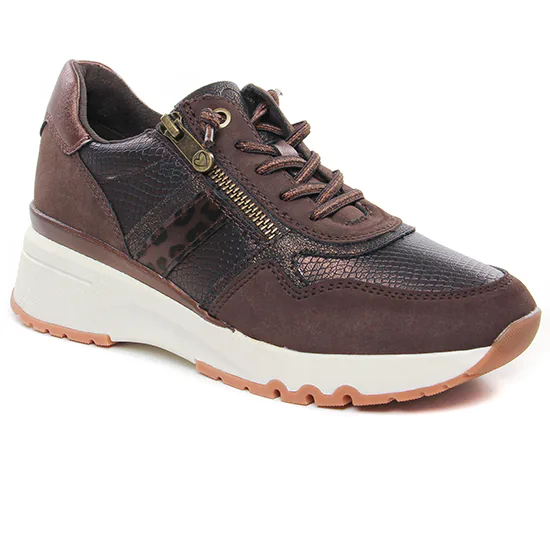 Tennis Et Baskets Mode Marco Tozzi 23754 Mocca Comb, vue principale de la chaussure femme