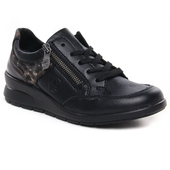 Tennis Et Baskets Mode Rieker L4801-00 Noir, vue principale de la chaussure femme