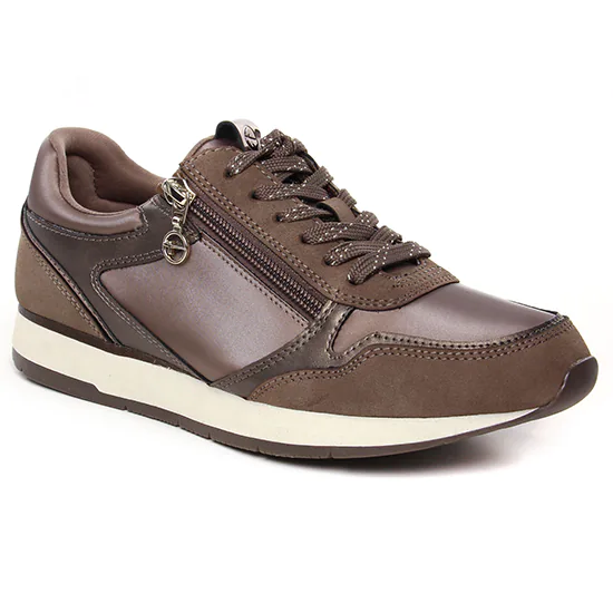 Tennis Et Baskets Mode Tamaris 23603 Taupe Comb, vue principale de la chaussure femme