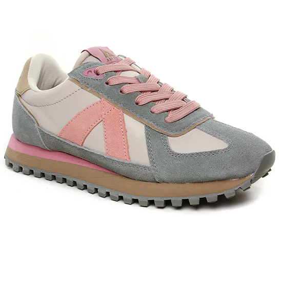 Tennis Et Baskets Mode Asfvlt Gate Grey Tan Pink, vue principale de la chaussure femme