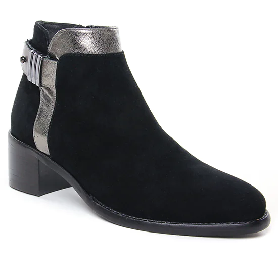 Bottines Et Boots Adige Derry Velour Nido Noir, vue principale de la chaussure femme