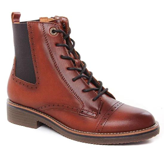 Bottines Et Boots Fugitive Geline Cognac, vue principale de la chaussure femme